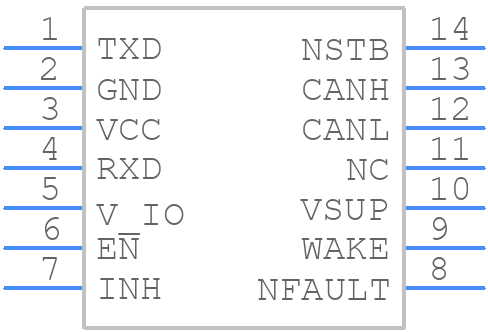 TCAN1043GDRQ1 - Texas Instruments - PCB symbol