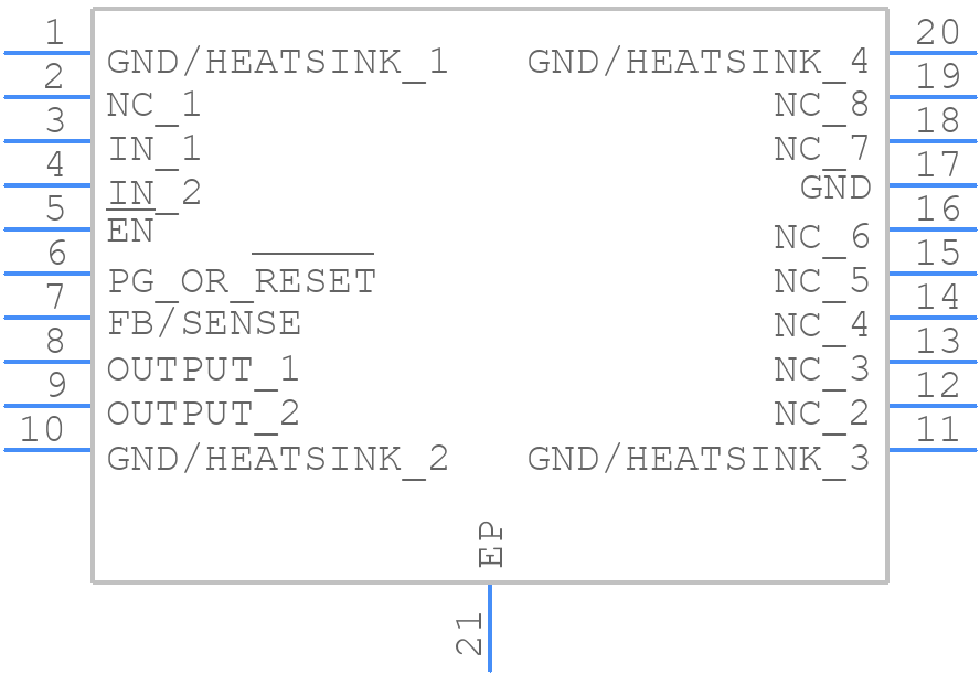 TPS75418QPWPR - Texas Instruments - PCB symbol