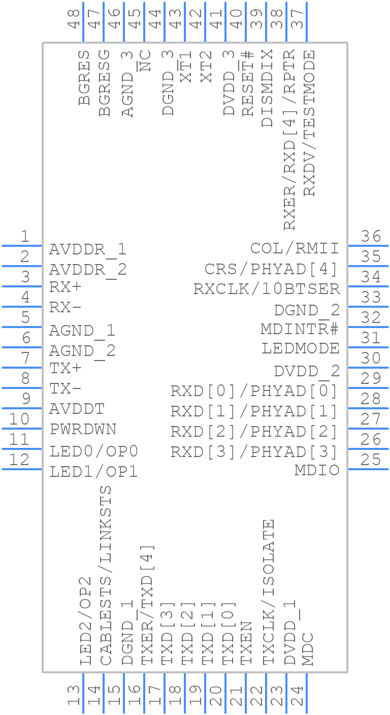 DM9161BIEP - DAVICOM - PCB symbol