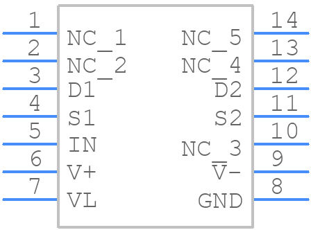 DG187BP - Renesas Electronics - PCB symbol
