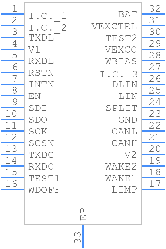 UJA1075ATW/3V3WD,1 - NXP - PCB symbol