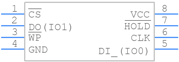 W25X40CVSNAG - Winbond - PCB symbol