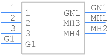 NC3FAH2-S - Neutrik - PCB symbol
