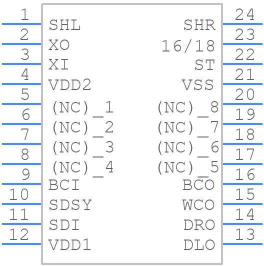 YM3433B-F - Yamaha - PCB symbol