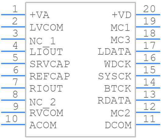 PCM67U - BURR-BROWN - PCB symbol