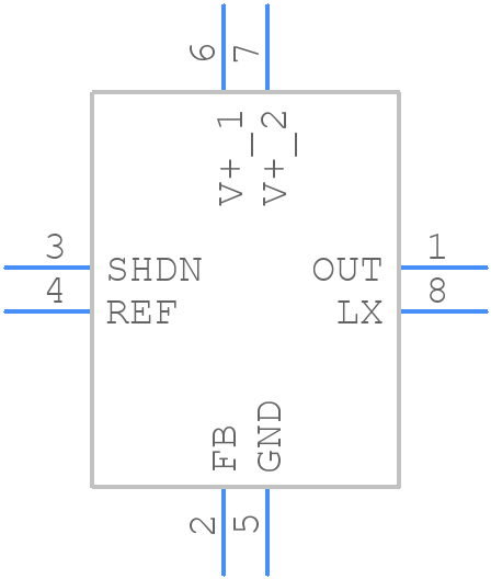 MAX764ESA+ - Analog Devices - PCB symbol