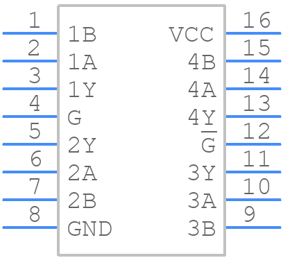 AM26LS32AMJ - Texas Instruments - PCB symbol