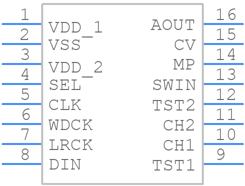 YAC513-M - Yamaha - PCB symbol