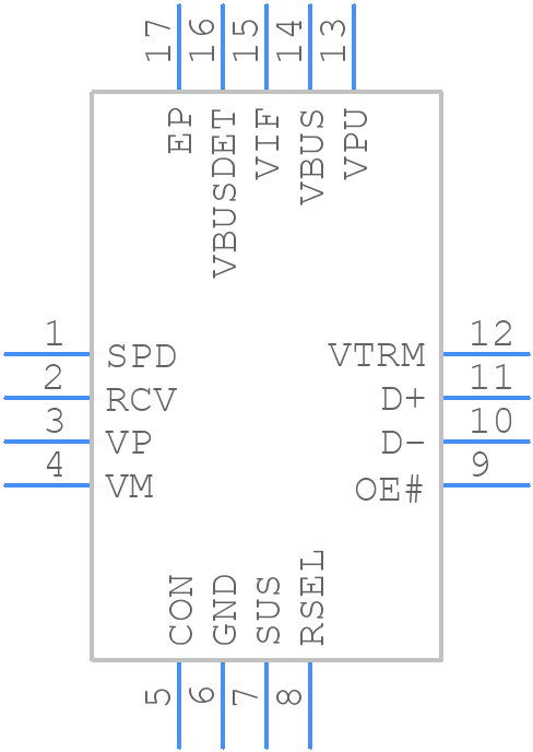 STUSB03EQR - STMicroelectronics - PCB symbol