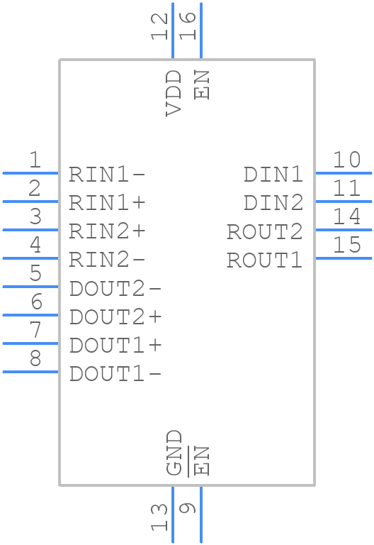 DS90LV049QMTX/NOPB - Texas Instruments - PCB symbol