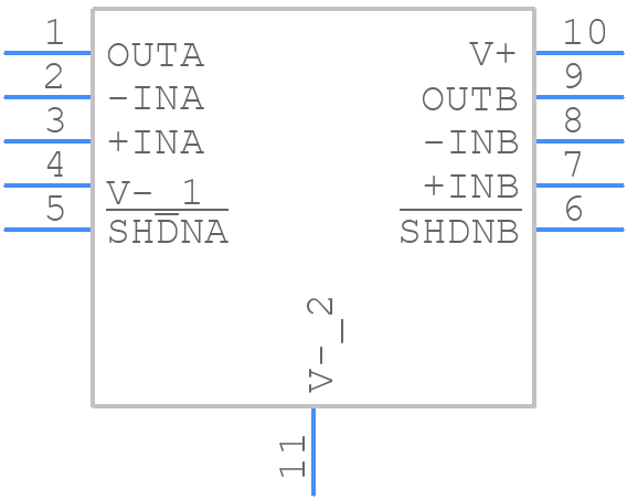 LTC6229IDD#TRPBF - Analog Devices - PCB symbol