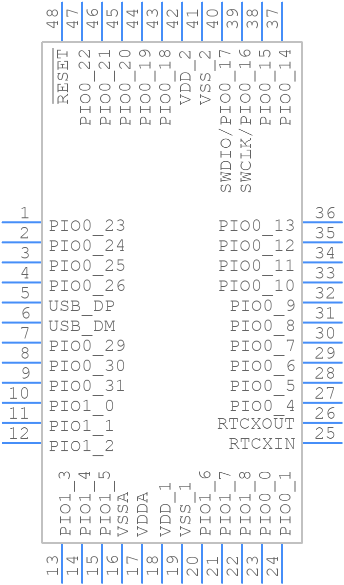 LPC51U68JBD48 - NXP - PCB symbol