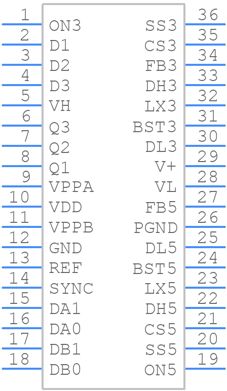 MAX782CBX+ - Analog Devices - PCB symbol