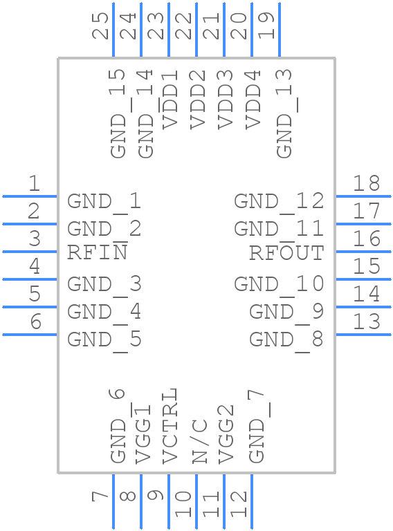 HMC6187LP4E - Analog Devices - PCB symbol