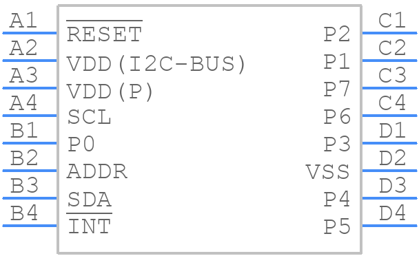 PCAL6408AEX1Z - NXP - PCB symbol