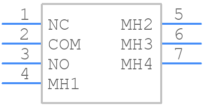 100SP4T8B13VS2REH - E-Switch - PCB symbol