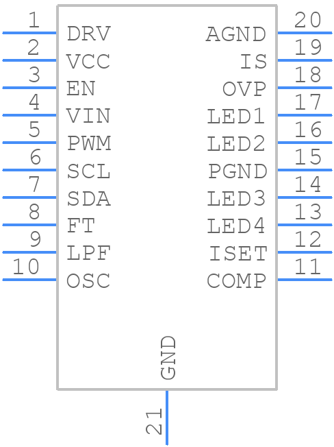 MP3385GF-P - Monolithic Power Systems (MPS) - PCB symbol