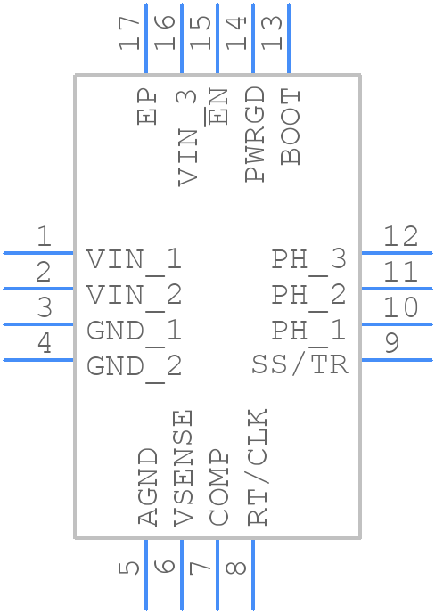 TPS54388CQRTERQ1 - Texas Instruments - PCB symbol