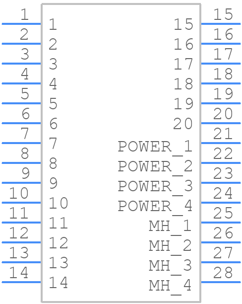 FX23-20P-0.5SV15B - Hirose - PCB symbol