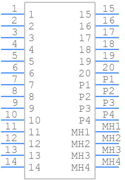 FX23-20P-0.5SV15(20) - Hirose - PCB symbol