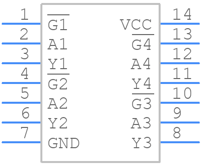74LVC125AMTR - STMicroelectronics - PCB symbol
