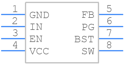 MP2322GQH-Z - Monolithic Power Systems (MPS) - PCB symbol