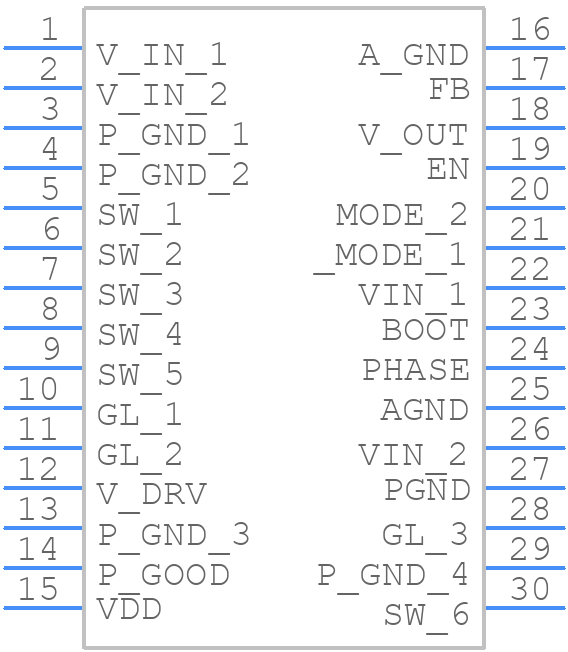 SiC437BED-T1-GE3 - Vishay - PCB symbol