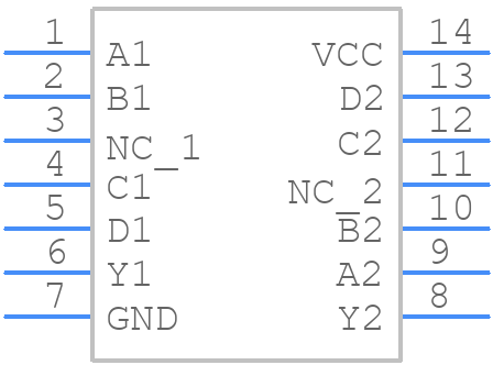 MC74HC20ADTR2G - onsemi - PCB symbol