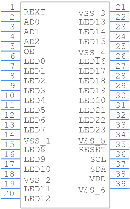 PCA9956BTW - NXP - PCB symbol