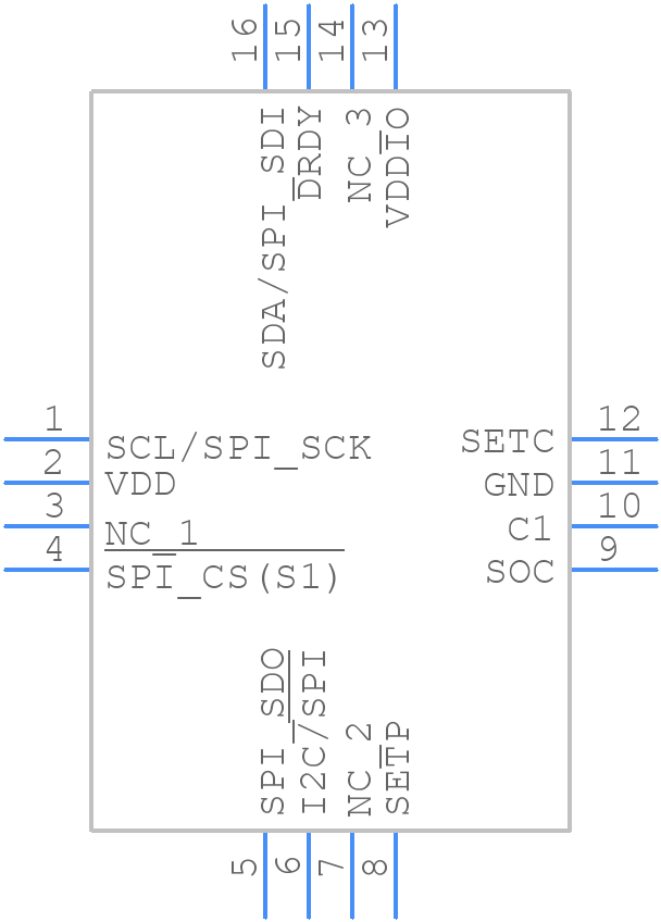 HMC5983-TR - Honeywell - PCB symbol