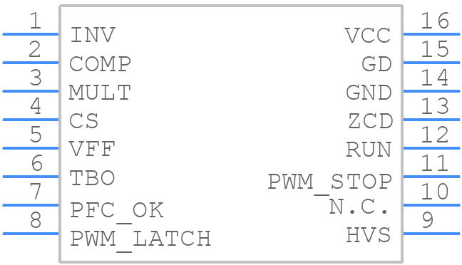 L6563H - STMicroelectronics - PCB symbol