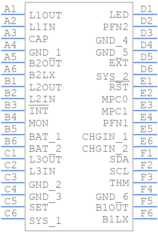 MAX14745LEWX+T - Analog Devices - PCB symbol