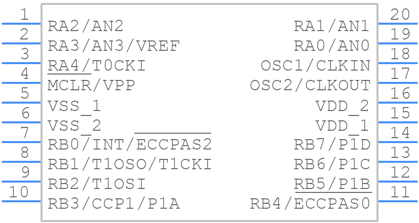 PIC16F716T-E/SS - Microchip - PCB symbol