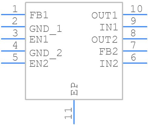 TLV75201PDSQR - Texas Instruments - PCB symbol
