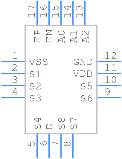 ADG5409TCPZ-EP - Analog Devices - PCB symbol