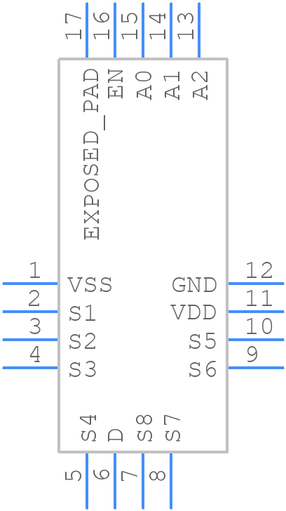 ADG5409TCPZ-EP-RL7 - Analog Devices - PCB symbol