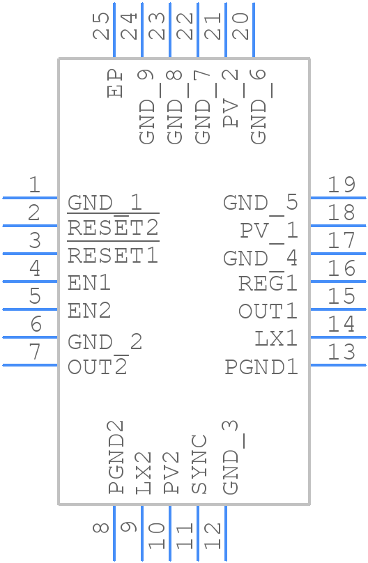 MAX20414ATGA/V+ - Analog Devices - PCB symbol
