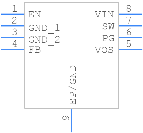 TLV62080DSGR - Texas Instruments - PCB symbol