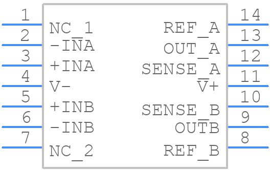 INA2132UA/2K5 - Texas Instruments - PCB symbol