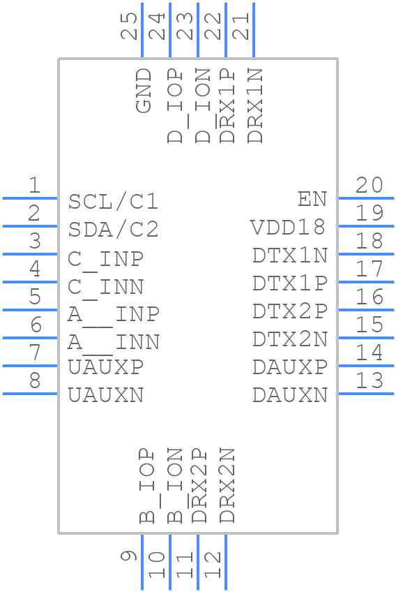 PTN36502HQX - NXP - PCB symbol