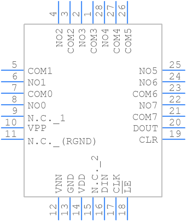 MAX4802CQI+ - Analog Devices - PCB symbol