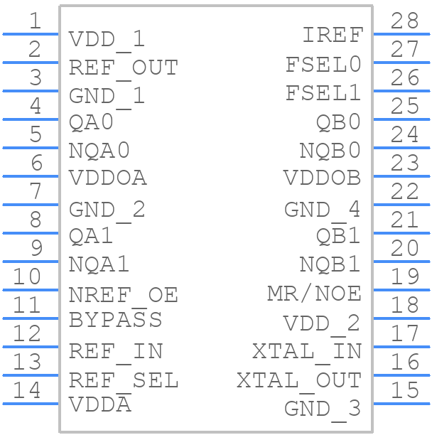 841654AGILFT - Renesas Electronics - PCB symbol