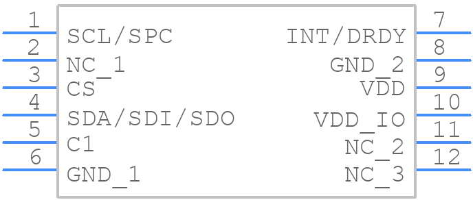 IIS2MDCTR - STMicroelectronics - PCB symbol