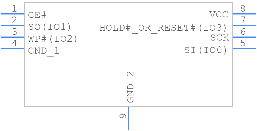 IS25LP128F-JLLA3 - Integrated Silicon Solution Inc. - PCB symbol
