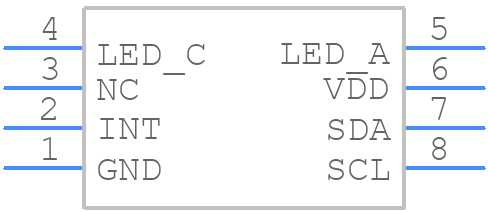 VCNL36821S - Vishay - PCB symbol