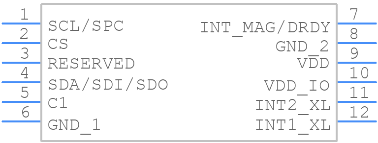 ISM303DACTR - STMicroelectronics - PCB symbol