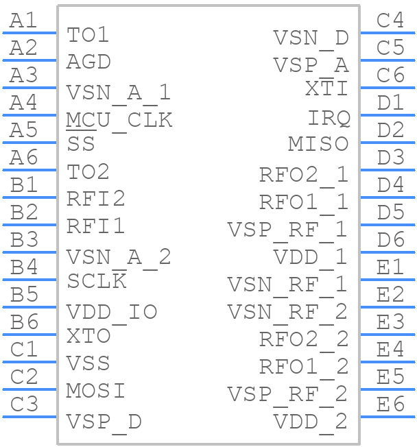 ST25R3912-AWLT - STMicroelectronics - PCB symbol