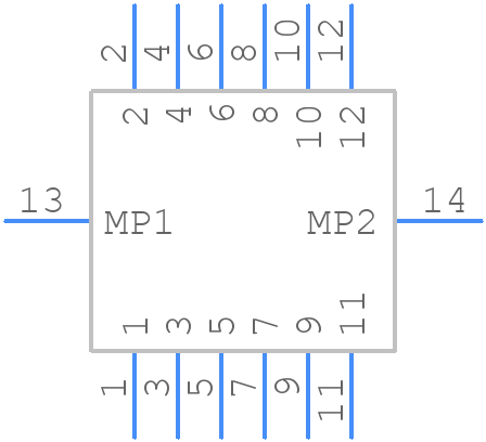 X05C2012TZ - XKB Connectivity - PCB symbol