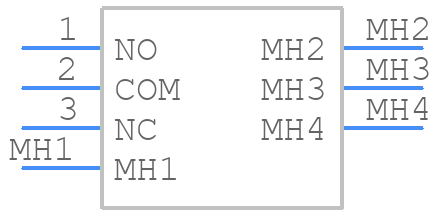 7103MD9V3QE - C & K COMPONENTS - PCB symbol