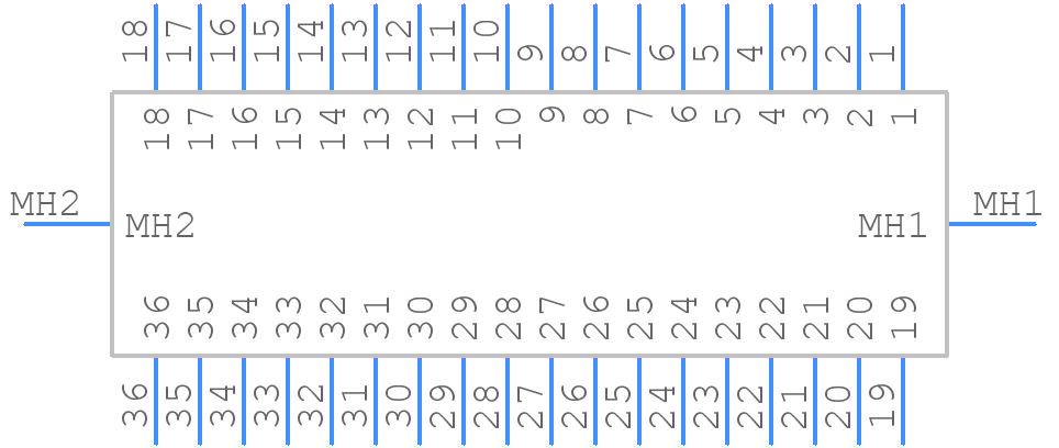 57RE-40360-830B-FA - DDK - PCB symbol